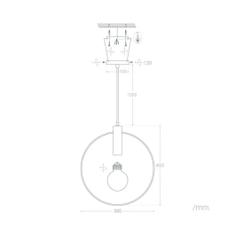 Lámpara Colgante Metal North Hempstead SKD-P80031 Vintage