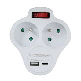 Ladrón de enchufe Esperanza ELK311W 2 Enchufes Ladrón de enchufe Esperanza ELK311W 2 Enchufes