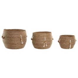 DKD Home Decor Cesta Básicos Fibra Natural Set de 3 unidades - 33 x 27 x 33 cm Precio: 64.95000006. SKU: B1JYS63TVD