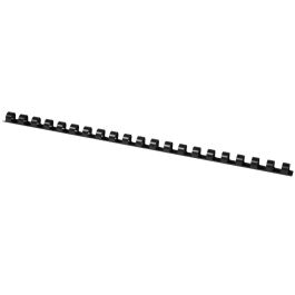 Canutillo Q-Connect Redondo 10 mm Plastico Negro Capacidad 95 Hojas Caja De 100 Unidades