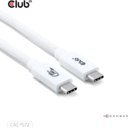 Club3D CAC-1572 Kabel USB-C 80Gbps zertifiziert PD240W/8K240Hz 1.2m weiß