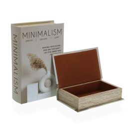 Caja Decorativa Versa Minimalism Lienzo Madera MDF Libro Caja Decorativa Versa Minimalism Lienzo Madera MDF Libro