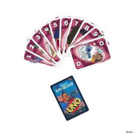 UNO Jcc10 Juego de Cartas Clásico Disney Lilo y Stitch con gráficos inspirados. Incluye Regla Especial 'Ohana'. Edad +7 años.