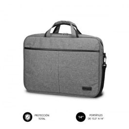 Maletín Subblim Elite Laptop Bag para Portátiles hasta 14"/ Cinta para Trolley/ Gris