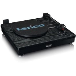Lenco LS-101BK Tocadiscos de Tracción por Correa Negro con Bluetooth, Preamplificador Phono Integrado y Altavoces 20W