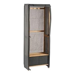 Kipit Perchero de Tela con 2 Cajones Gris 31.5x58x168 cm (3 Unidades) Precio: 411.89000039. SKU: S3609911