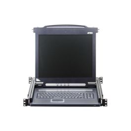 Aten CL1000 17" Consola KVM con Panel LCD LED Retroiluminado, Teclado y Touchpad Integrados, Montaje en Rack 1U Slideaway