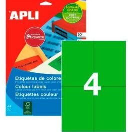 Apli Etiquetas Adhesivas 105x148 mm Inkjet-Láser C-Rectos 4 X 20H Verde Precio: 9.68999944. SKU: S8426257