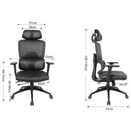 Sandberg ErgoFusion Gaming Chair Pro - Silla de Juego Ergonómica, Múltiples Ajustes (Altura, Respaldo, Reposabrazos), Malla Transpirable, 5 Años Garantía