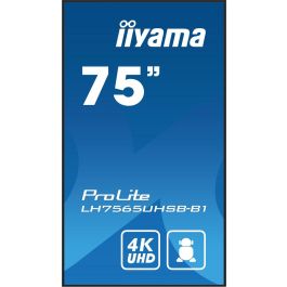 iiyama LH7565UHSB-B1 Monitor Profesional 75" (189cm) 4K UHD IPS 8ms 60Hz 24/7 con Altavoces Negro