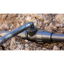 Aqua Control Codo Mixto para Tubo Ø16 mm a Rosca Macho ½ Pulg, Polipropileno Negro, 4 Unidades