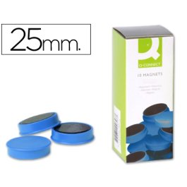 Q-connect Iman para sujecion 25 mm azul, caja de 10 unidades, ideal para pizarras magneticas Precio: 2.8900003. SKU: B1BFBF47M9