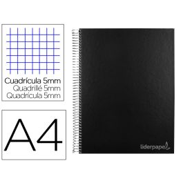 Cuaderno Espiral Liderpapel A4 Micro Jolly Tapa Forrada 140H 75 gr Cuadro 5 mm 5 Bandas 4 Taladros Color Negro Precio: 4.68999993. SKU: B15WM4EYKS