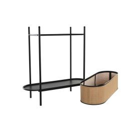 Macetero Colonial DKD Home Decor Natural Negro 23.5 x 69 x 60 cm