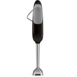 Smeg HBF11BLEU Batidora de Inmersión de Mano 700W Negra de Acero Inoxidable, Velocidad Turbo