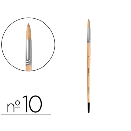Liderpapel Pincel para Pintura al Óleo y Acrílica N 10 Punta Redonda Pelo de Cerda Certificado FSC Precio: 23.7886. SKU: B1EM4FT7AV
