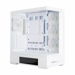 Zalman P40 DS WHITE Midi Tower Blanco para PC con Pantalla LCD 9.1", Compatible ATX, Micro ATX, Mini-ITX