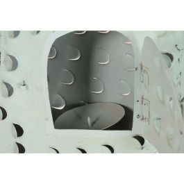 DKD Home Decor 2c24 Decoración de Pared Pez Portavela Metal Azul Celeste 80 x 60 x 12 cm