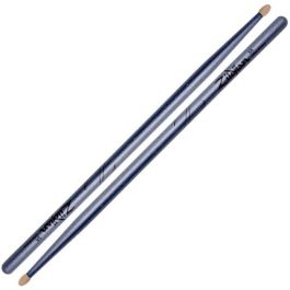 Zildjian Baquetas 5A Hickory Chroma Azul - Acabado metálico, perfil 5A rediseñado, U.S. Select Hickory para fiabilidad y estilo deslumbrante