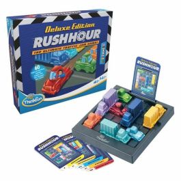 Ravensburger 4005556764389 Hora punta Deluxe Juego de lógica con autos metálicos y 60 desafíos. 8 años.