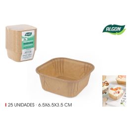 Set de 25 moldes para horno Algon 6.5x6.5x3.5 cm (36 Unidades) Precio: 45.50000026. SKU: B1ADPL4CMH