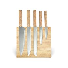 Livoo MEC136 - Juego de 5 cuchillos con hoja de acero inoxidable - Incluye soporte magnético - Medidas: 20 a 32,5 cm