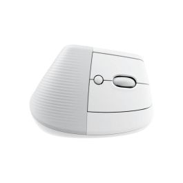LOGITECH Raton Inalambrico 6 botones Ergonomico, Vertical, Videojuegos color Blanco crudo