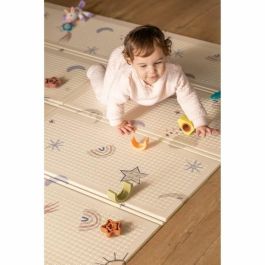 Nuby NUB0048526251261 Alfombra de Juego Reversible Arcoíris 200 x 150 x 1 cm