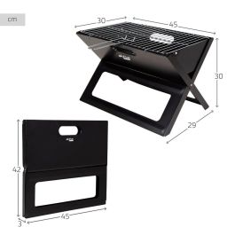 Barbacoa Portátil Aktive Negro Acero Hierro 45 x 30 x 29 cm Barbacoa Portátil Aktive Negro Acero Hierro 45 x 30 x 29 cm