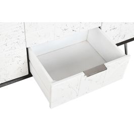 DKD Home Decor Buffet Moderno Marrón Oscuro y Blanco de Madera de Mango 150x43x80 cm con 3 Cajones, 2 Puertas y 2 Estanterías Desmontable