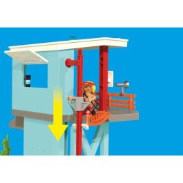 PLAYMOBIL 71903 Torre de Vigilancia con Coche de Playa y Perro de Rescate – Set de Juguete con Buggy para Niños