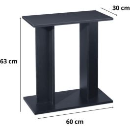 Ciano Armario Soporte para Acuario de 54 Litros y 60 cm de Longitud, Mueble Negro de Melamina 60x30x63cm Ciano Armario Soporte para Acuario de 54 Litros y 60 cm de Longitud, Mueble Negro de Melamina 60x30x63cm