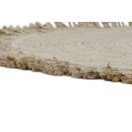 DKD Home Decor Alfombra Balines Natural 150 x 150 x 1.5 cm (2 Unidades) Yute Hecho a Mano