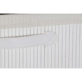 DKD Home Decor Cajonera Basicos 4 Cajones Bambu Paulownia Blanco 32 x 81 x 42 cm