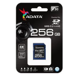 ADATA Tarjeta de Memoria SDXC UHS-I U3 Class 10 (V30S) Premier Pro 256 GB