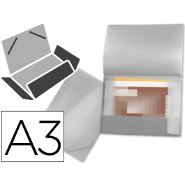Liderpapel Carpeta Portadocumentos 44804 Solapas Polipropileno DIN A3 Transparente Translúcido Lomo Flexible Precio: 3.50000002. SKU: B1GQA5FDH5