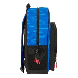 Mochila Escolar Hot Wheels Let's race Azul Negro 32 x 38 x 12 cm