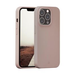 dbramante1928 Monaco iPhone 14 Pro Pink Sand - Funda silicona reciclada MagSafe, 3 capas protección, suave, agarre cómodo