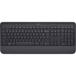Logitech Signature K650 Teclado Inalámbrico Ergonómico Completo, Resistente a Salpicaduras, Autonomía 36 Meses - Grafito