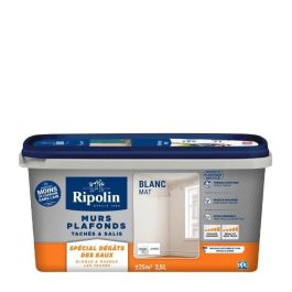 Ripolin RIP3174269072850 Pintura para paredes y techos manchados y sucios, especial daños por agua, blanco mate, 2,5L Precio: 74.50000008. SKU: B1A6EXMHJJ