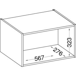 Mueble campana con puerta basculante - Gris mate - L 60 x 31,6 x H 36 cm - LASSEN Mueble campana con puerta basculante - Gris mate - L 60 x 31,6 x H 36 cm - LASSEN