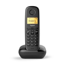 Gigaset S30852-H2802-D201 Teléfono Inalámbrico A170 Negro con Pantalla Iluminada, ECO DECT, 18h Conversación y Agenda 50 Contactos.