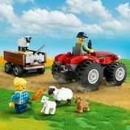 Lego City Juego de Construcción Tractor Rojo con Remolque y Oveja, para 4+ años