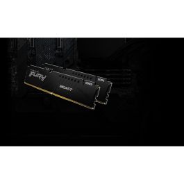 Kingston FURY Beast 64GB (2x32GB) DDR5 6400MT/s CL32 DIMM Kit Negro para PC con AMD EXPO