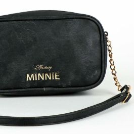 Bolso Bandolera Minnie Mouse Negro 23 x 16 x 8 cm