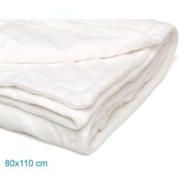 Kiokids Manta para Bebé Blanco con Estrellas en Relieve - Manta Suave 80x110 cm para Recién Nacido +0 Meses