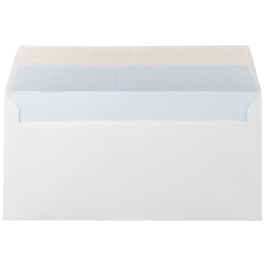 Liderpapel Sobre Blanco Americano n.5 115x225mm Tira de Silicona Open System Caja 500 Unidades