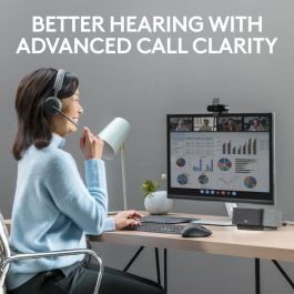 Logitech Zone Wireless 2 Auriculares Inalámbricos con Cancelación de Ruido Híbrida y Claridad de Llamada Avanzada, Batería Reemplazable