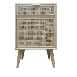 Mesita De Noche Scandi DKD Home Decor Natural Dorado 37 x 70 x 42.2 cm