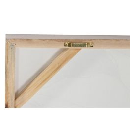DKD Home Decor Cuadro Cottage Lienzo Hojas Palmera Blanco Beige 60 x 90 cm (2 Unidades)